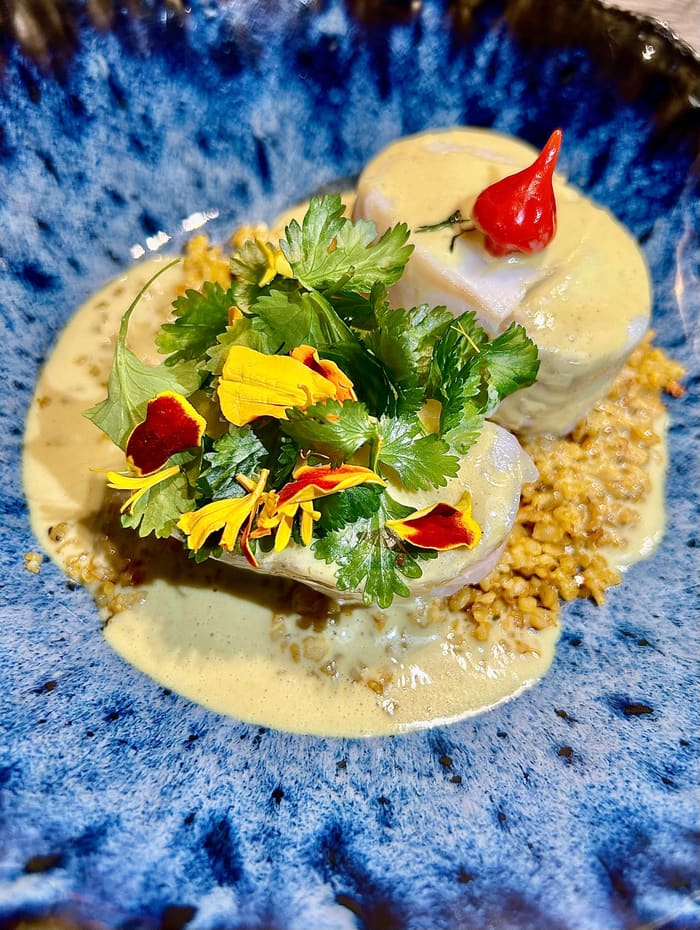 Dressage d'une assiette gastronomique